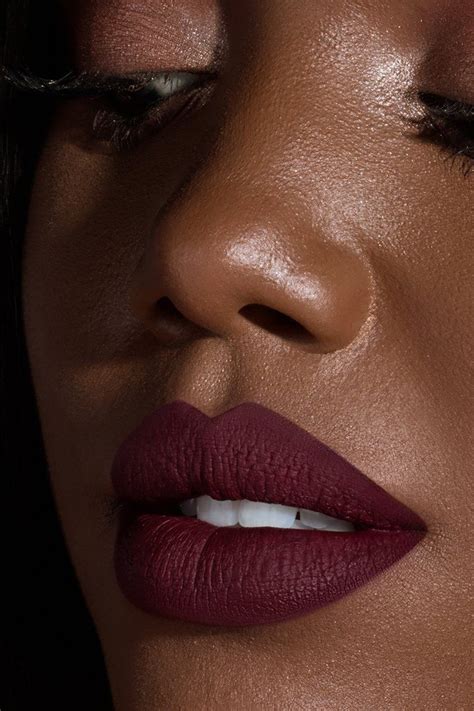 maroon lipstick for dark skin.